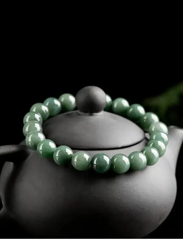 100% 天然翡翠ブレスレット A グレード ビーズ 9mm